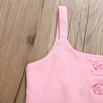 Maple Flamingo Print Ruffled Children's Clothing