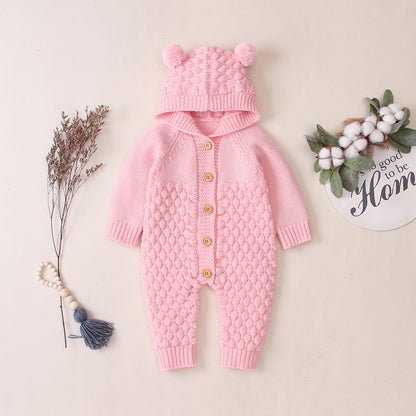 Hooded Knitted Jumpsuit