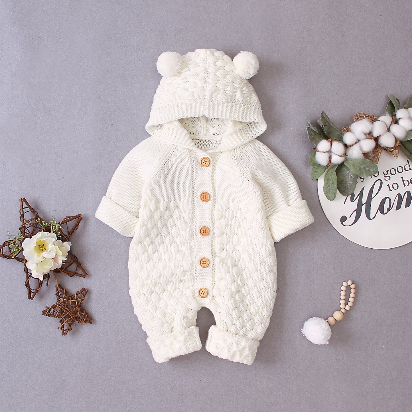 Hooded Knitted Jumpsuit