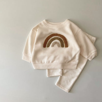 Newborn Alphabet Embroidery 2-Piece Set (Spring & Autumn)